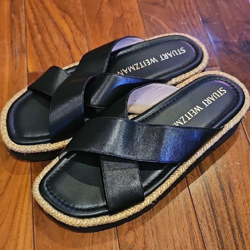 Stuart Weitzman Roza Lift Slide Sandal - Size 10